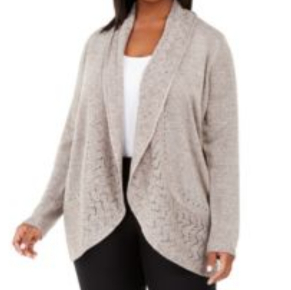 Women's Beige Cardigan Sweater - Picture 1 of 3